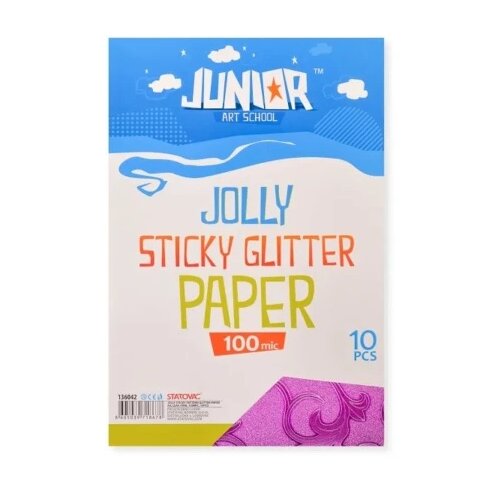 Junior jolly sticky glitter paper papir samolepljiv a4 10k - odaberite nijansu zelena ( 136042 ) Cene