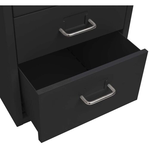 VidaXL mobilni ormarić za spise crni 28 x 41 x 69 cm metalni Slike