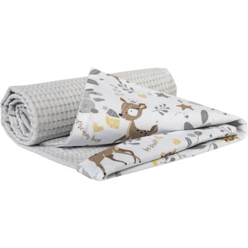 Medi Partners Blanket 75x100 cotton + cotton Waffle – Jelonki + gray waffle