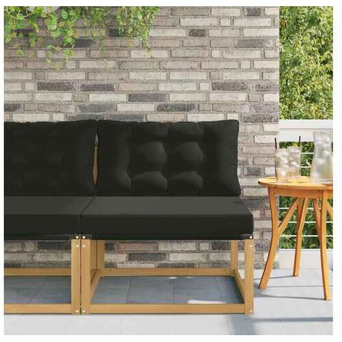 vidaXL Srednja sofa za van s jastukom Bijela 79 x 83 x 73 cm čelik - Bijela i crna 1x srednji Cijene