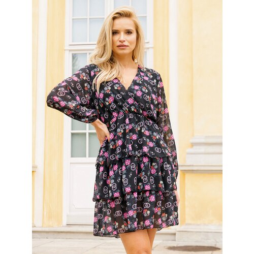 Resti Women's black floral dress - Clothing Cene