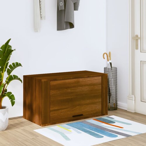 vidaXL Stenska omarica za čevlje rjav hrast 70x35x38 cm trdna borovina Cene