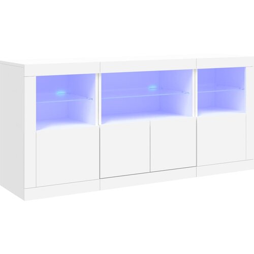 Maison Chic Komoda - Predalnik z LED lučkami bela 142,5x37x67 cm, (21717404) Cene