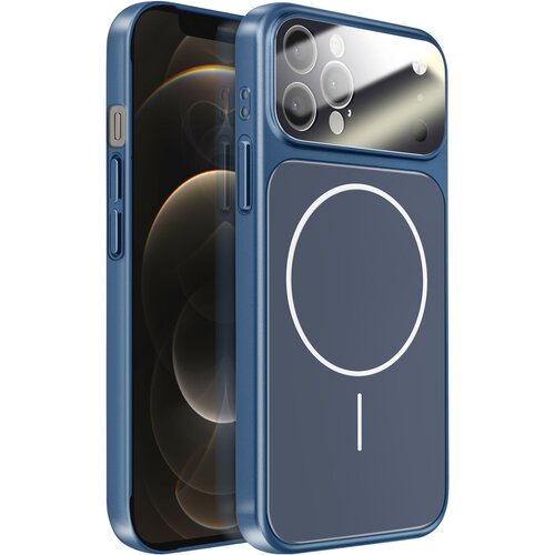 AVIZAR Ovitek za iPhone 12 Pro Max MagSafe mat steklo AG Glass, Nočno modra, (5000274414) Cene