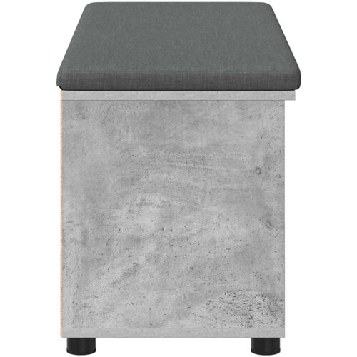  Klupa za hodnik s jastukom Betonski sivi 100 x 38 x 46 cm Slike