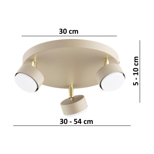 Brilagi LED spot svetlo MONO 3xGX53/30W/230V bež/zlatno Slike