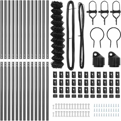  Stup za ogradu Siva 25 x 1,2 m (60 x 60 mm mreža) Čelik i PVC Slike