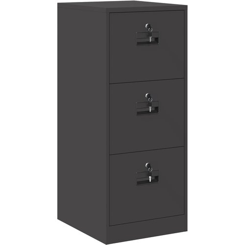 vidaXL Kabinet za datoteke s predalom s polico Črna 44 x 50 x 106.5 cm, (5000113182) Cene