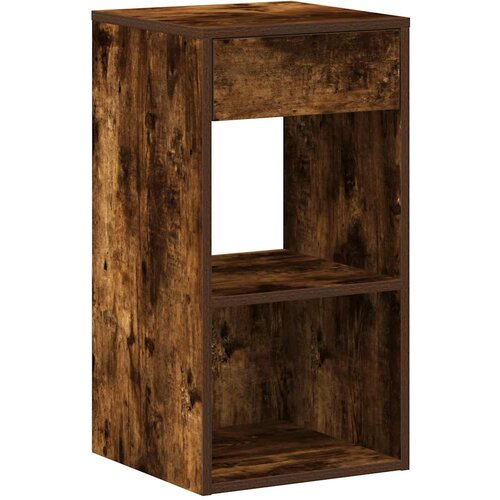 Maison Chic Nočna omarica - Nočna miza z predalom dimljeni hrast 35x34x66,5 cm, (21689024) Slike