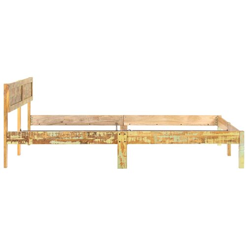  Okvir za krevet od masivnog obnovljenog drva 180 x 200 cm Smeđa Slike