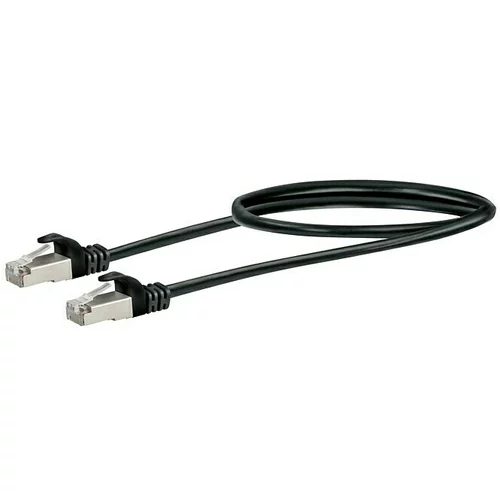 SCHWAIGER Mrežni kabel (CAT6, Duljina: 0,5 m, Crne boje, RJ45 utikač, Do 1 GBit/s)