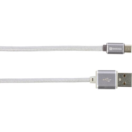 Skross USB kabel USB 2.0 USB-A vtič\, USB-mikro-B vtič 1.00 m srebrna 2700240, (20417389) Slike