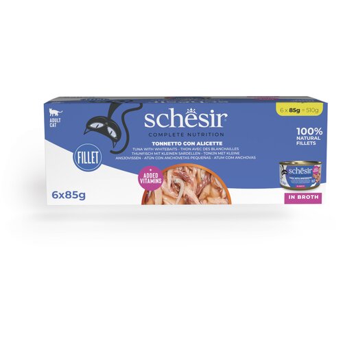  Ekonomično pakiranje Schesir Complete Nutrition filet u temeljcu 24 x 85 g - Tuna s bijelom ribom Cijene
