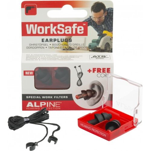  Čepki Za U&amp;scaron;esa - Za Varno Delo - Worksafe Earplugs Alpine - Par Slike