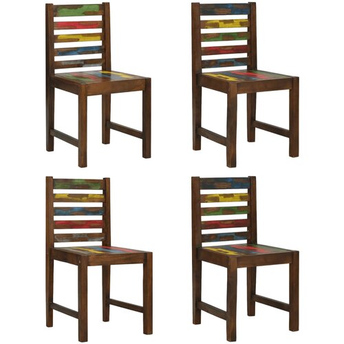The Living Store Jedilni stoli 4 kosi trden predelan les - Jedilni Stol, (21836298) Slike
