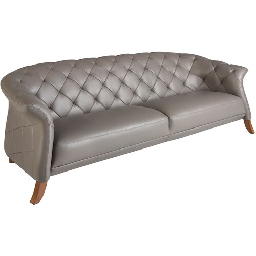 Angel Cerdá Chester kavč s 3 sedeži iz sivega usnja, (21327925) Cene