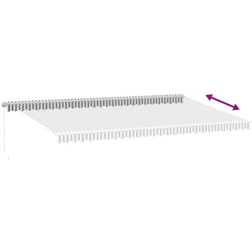 Tenda na ručno uvlačenje antracit i bijela 600 x 350 cm Slike