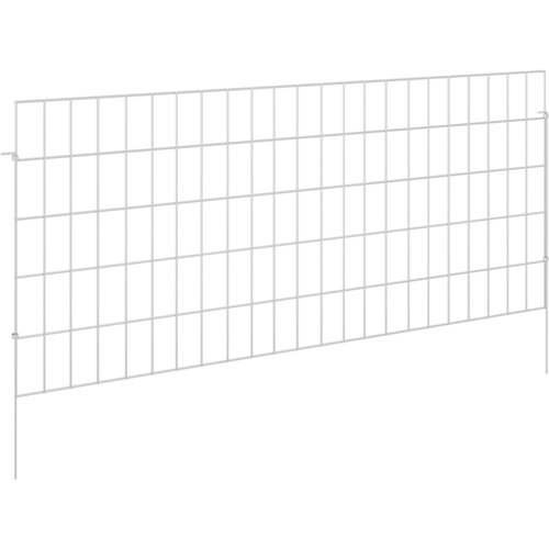 VidaXL Ograja za vrt z žeblji 12 pcs 115 x 50 cm Mesh Pocinkano jeklo, (5000301745) Slike