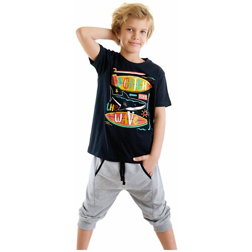 Mushi Catch Wave Boys T-shirt Capri Shorts Set Cene