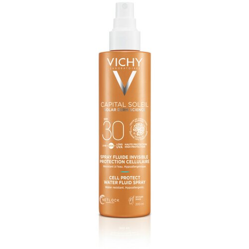 Vichy capital soleil vodeno-fluidni sprej za zaštitu ćelija kože spf 30, 200 ml Slike