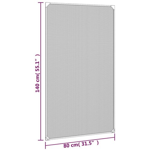  Magnetski prozorski zaslon protiv insekata bijeli 80 x 140 cm Slike