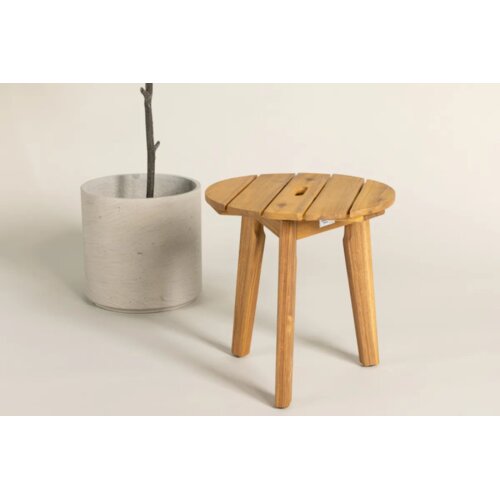 Venture Home Chania vrtni stolić ⌀40 cm, prirodna boja drva Cene