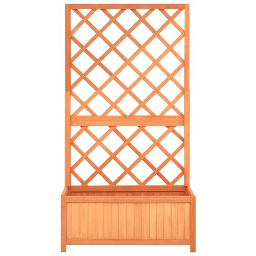 Maison Chic Vrtno cvetlično korito - Cvetlični Lonec z mrežo rjavo 70x30x135 cm les jelke, (21789114) Slike