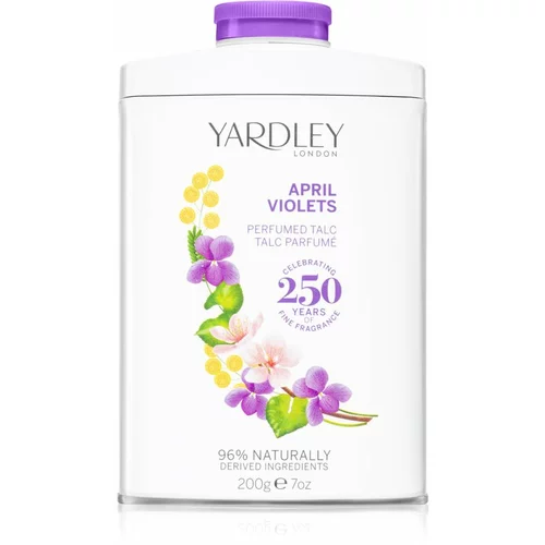 Yardley April Violets odišavljen puder za ženske 200 g