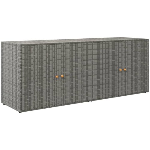 VidaXL Vrtna omara za shranjevanje siva 198x55,5x80 cm poli ratan, (20705287) Slike