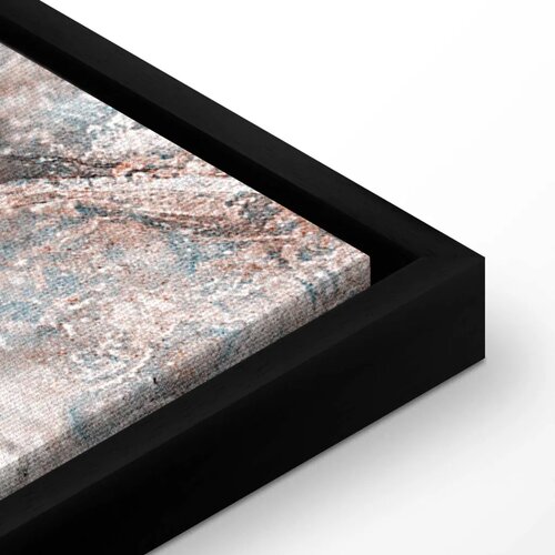  Slika - Marble flowers &amp;ndash; natural stone structure in pastel colours 120x80 U crnom drvenom okviru Slike