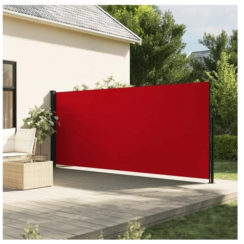 vidaXL Zložljiva stranska tenda rdeča 180x600 cm