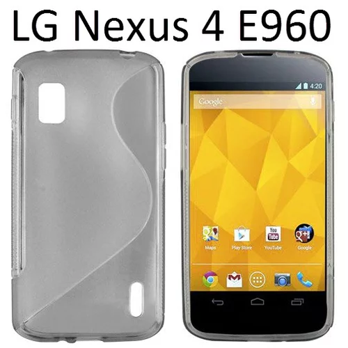  Gumijasti / gel etui S-Line za LG Nexus 4 E960 - sivi