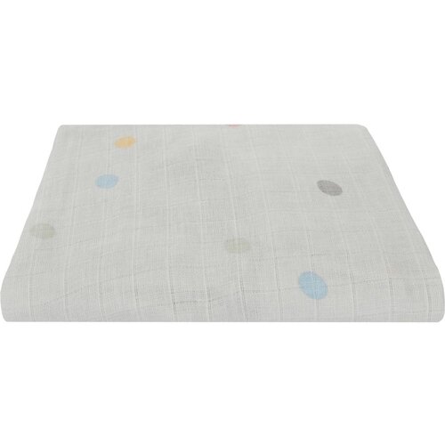 Kindsgut siva posteljina od muslina Dots, 70 x 140 cm Slike
