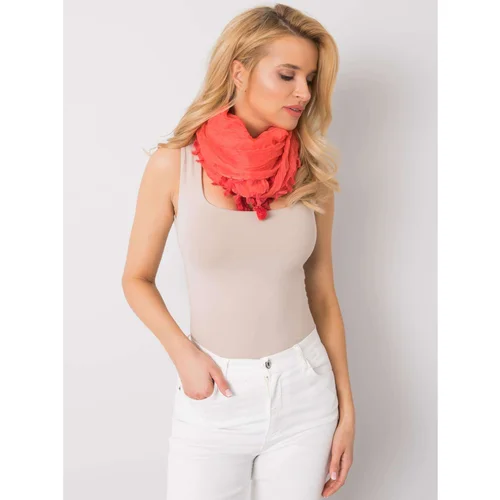 Fashion Hunters Women's coral scarf with fringes