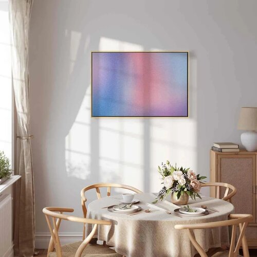  Slika - Rainbow Gradient - Delicate Multicolored Gradient Resembling Mist 60x40 U prirodnom drvenom okviru Slike