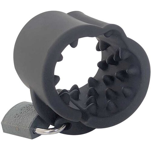 Brutus Cruncher Silicone Lockable Spiked Ball Stretcher Black Cene