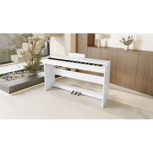 Kr&amp;uuml;ger&amp;amp;Matz KMDP-105-WH &amp;ndash; Digitalni pianino s 88 tipki, klavirska mehanika, 192 glasa, Bluetooth 5.0, 3 pedale, bijeli Slike