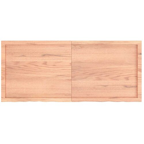  Zidna polica svjetlosmeđa 140x60x(2-4) cm obrađena hrastovina Slike