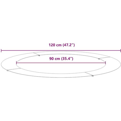  Pogodno za ravne drvene prstenove 5 kom. Maslinovo zelena Čelik Maslinasta &amp;Oslash;90/120 cm Slike