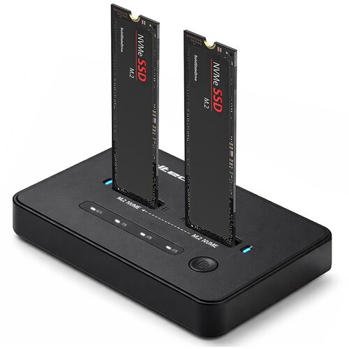 Qoltec Stacja dokująca dysk&oacute;w SSD M.2 NVMe| PCIe | USB-C | 20Gb /s | DUAL 2 x 8TB | klonowanie offline Cijene