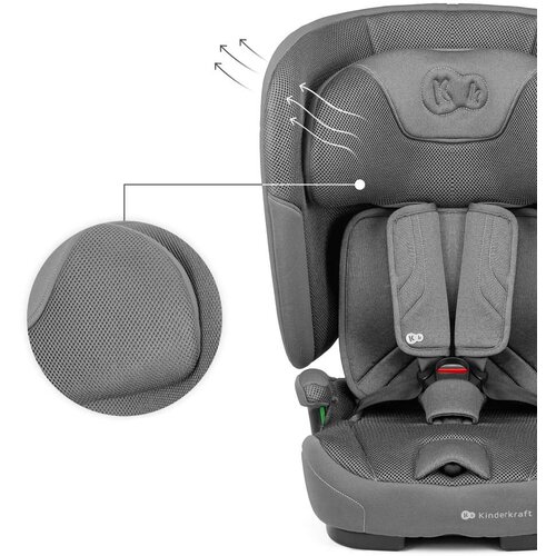 Kinderkraft avtosedež FIX2GO i-Size 9-36 kg (76-150 cm), siv Slike