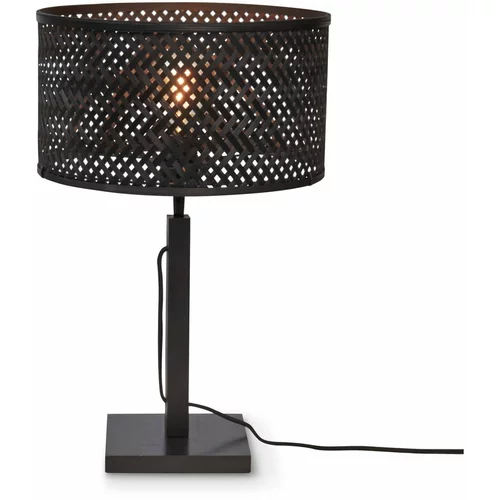 Good&Mojo Crna stolna lampa s bambusovim sjenilom (visina 38 cm) Java –