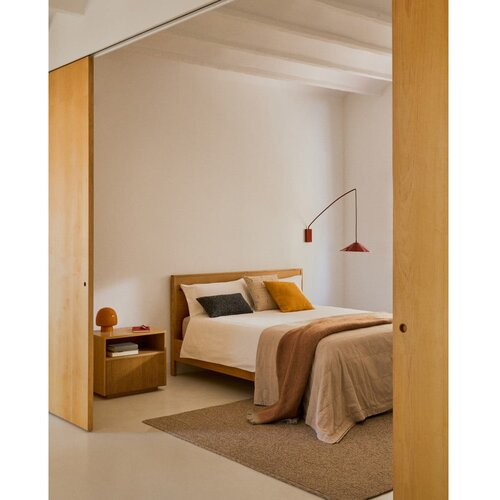Kave Home Svjetlo smeđi pamučan pro&amp;scaron;iven prekrivač 180x260 cm Isor &amp;ndash; Slike