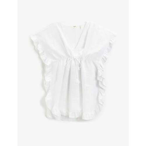 Koton Both Beach Dress - White - Ruffle Slike