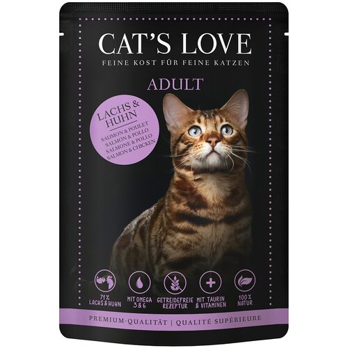 Cat's Love 12 x 85 g - Losos in piščanec Cene