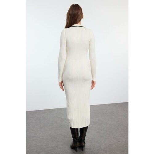 Trendyol Stone Color Block Midi Knit Dress Slike