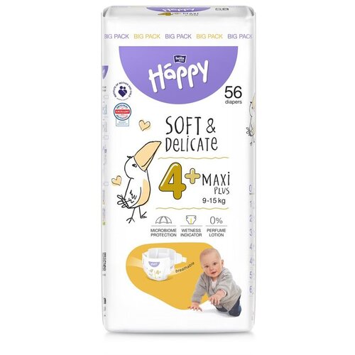 Bella Baby Happy dječje pelene Maxi Plus 4+, 56 komada Cijene