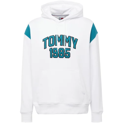 Tommy Jeans Sweater majica petrol / crna / bijela