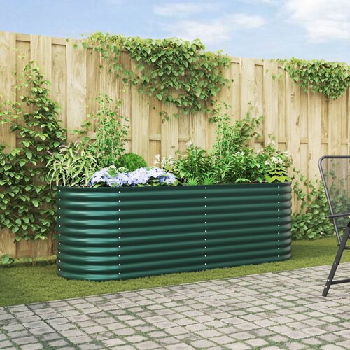 VidaXL Povi&amp;scaron;ano leži&amp;scaron;če Zeleno Pocinkano jeklo 240 x 80 x 81 cm Slike