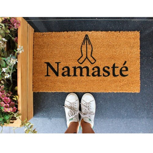 WALLXPERT Namaste BrownBlack Coco Doormat Cene